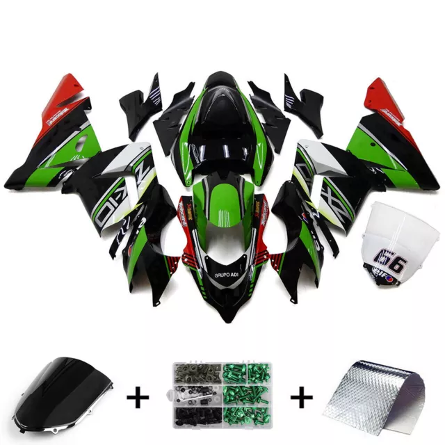 Kit Carénage Injection Plastique ABS Pour Kawasaki ZX10R 2004-2005 2