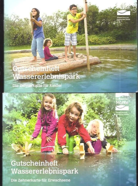 2 Gutscheinhefte Wassererlebnispark Gymnicher Mühle/Erfstadt bei Köln