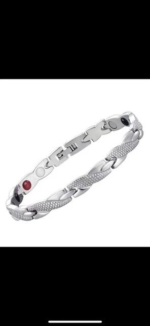 1pc X-type Titanium Steel Magnetic Bracelet Creative Fashion Snake print dot 