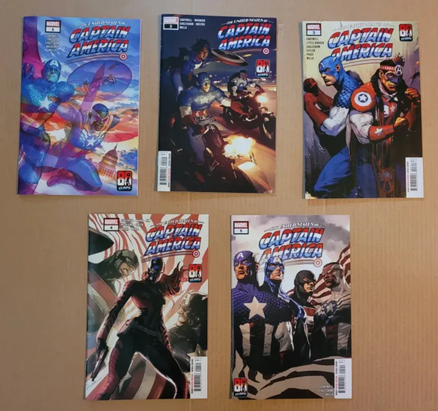 United States of Captain America 1 2 3 4 5 Complete Set Hi-Grade Marvel Lot of 5