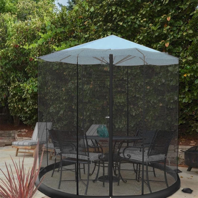 9/10FT Umbrella Table Mosquito Net, Screen Cover Mosquito Bug Insect Outdoor Net