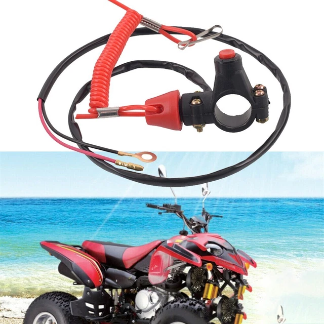 Kill Stop Switch For Motorbike/Boat Outboard Engine Motor 7/8 With Tether Cable