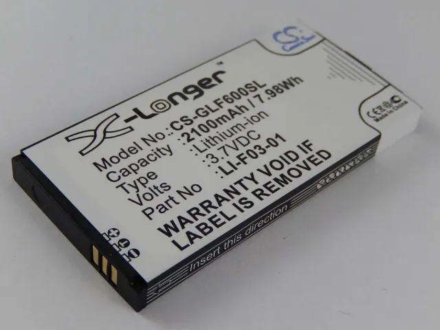 Batteria per navigatore Golfbuddy DSC-GB600, GB3-PT4, PT4, Platinum 4 2100mAh