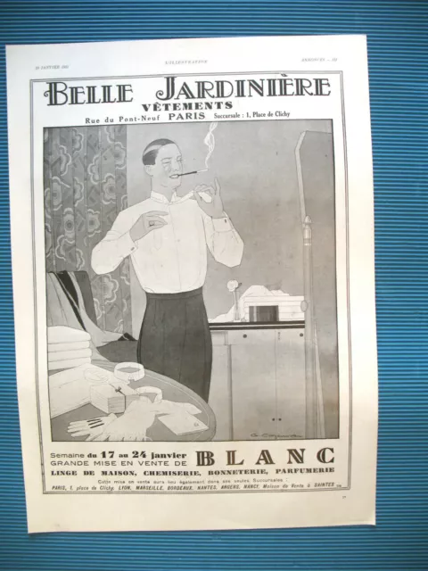 Publicite De Presse Belle Jardiniere Grand Magasin Illustration Cazenove 1931