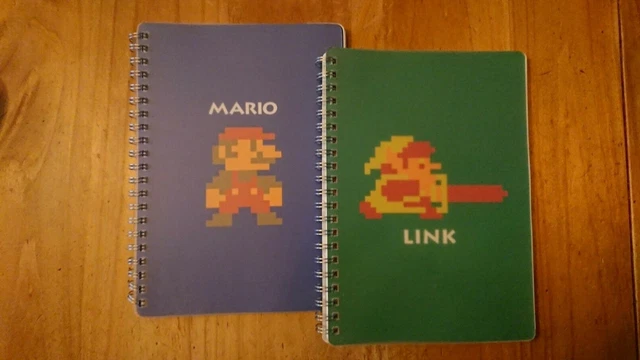 Lot de 2 Cahiers Notebooks Mario et Link ( Zelda ) Club Nintendo