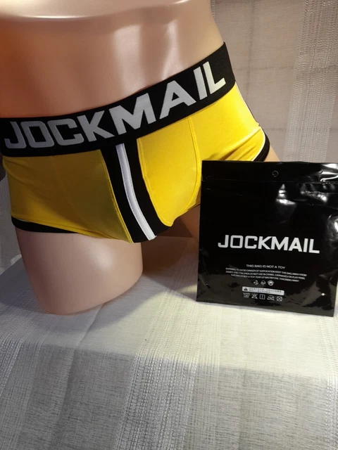 JOCKMAIL Lot de 4 Boxers en pour Homme, Noir + Bleu Marine + Blanc + Rouge, M