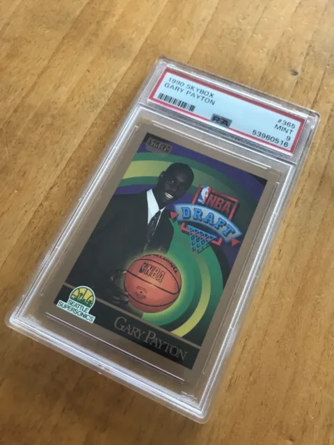 Gary Payton NBA Card - Skybox 1990-91  RC - Supersonics #365 PSA 9