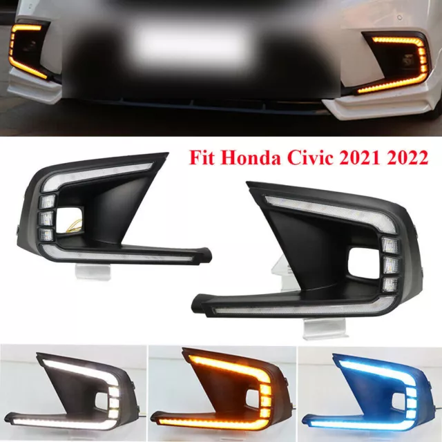 LED Daytime Running Lights DRL Head Lamp Fit For Honda Civic 2021 2022
