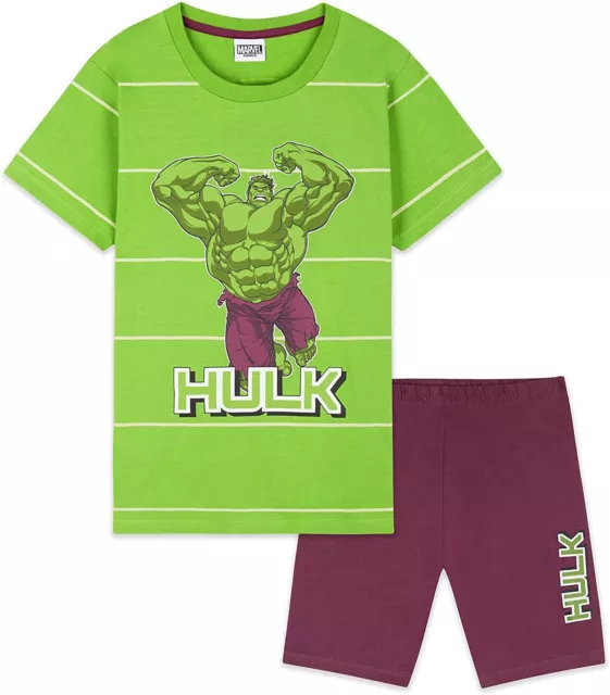 Marvel HULK Boys Pyjamas Avengers Superhero Kids Short PJs