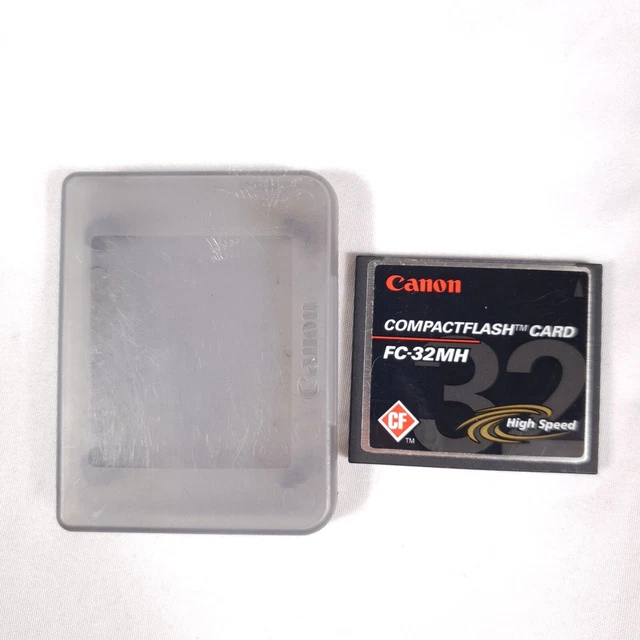 Tarjeta de memoria para cámara flash compacta Canon 32 MB MEGABYTE FC-32MH CF genuina con estuche