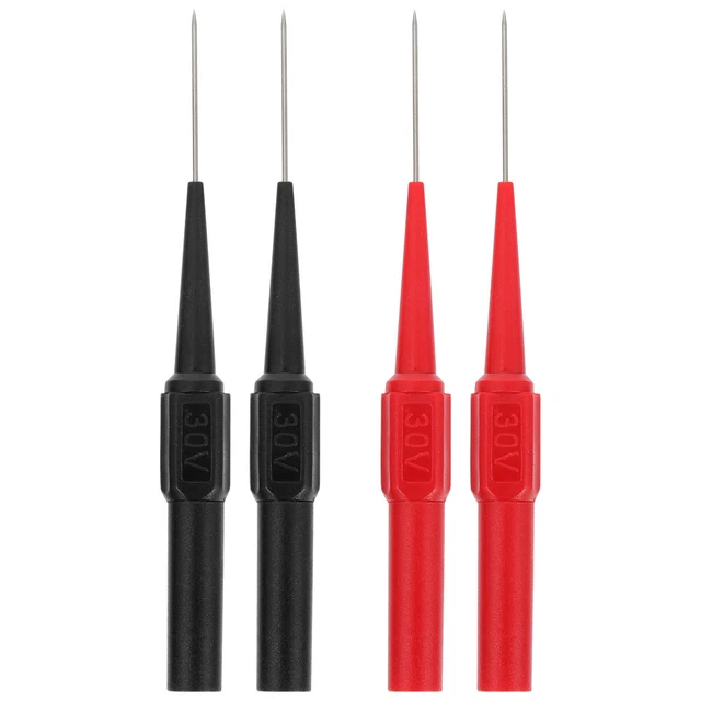 4 Pcs Probe Stainless Steel Multimeter Tool Insulation Piercing Test