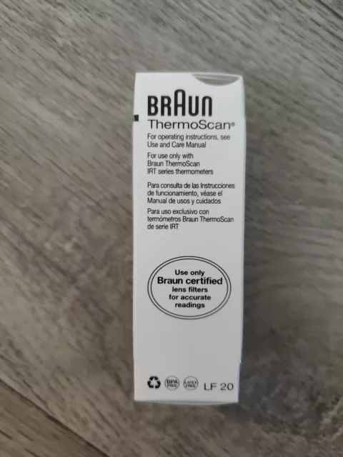 Paquete de 20 cubiertas de filtros para lentes termoescánicos Braun