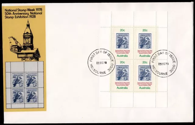 Australien Bl. 4  FDC, Briefmarkenwoche