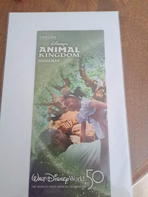 ANIMAL KINGDOM - Park Guide Map - Girl By Tree Of Life - Walt Disney ...