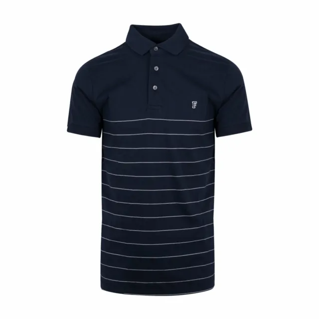 French Connection Mens Summer Engineered Stripe Polo