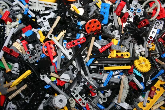 Lego (c) 250x Technic Kleinteile - Pins, Achsen, Zahnrad, Verbinder
