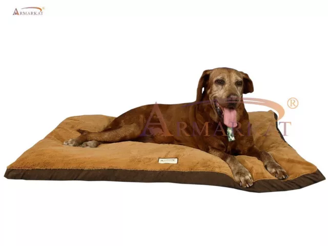 Armarkat Soft Plush Dog Puppy Cat Pet Bed Mat Mocha/Brown Washable MEDIUM