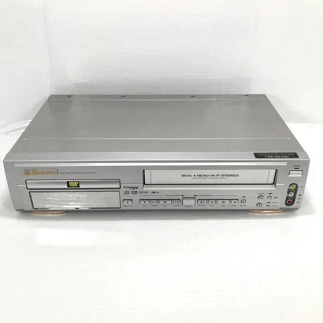 EMERSON EWD2202 VCR DVD VHS Recorder Combo 4 Head DVD Works VCR Does