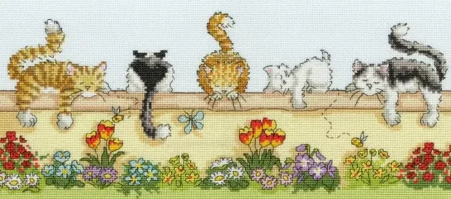 Lazy Cats Counted Cross Stitch Kit from Bothy Threads by Gillian Roberts XGR1