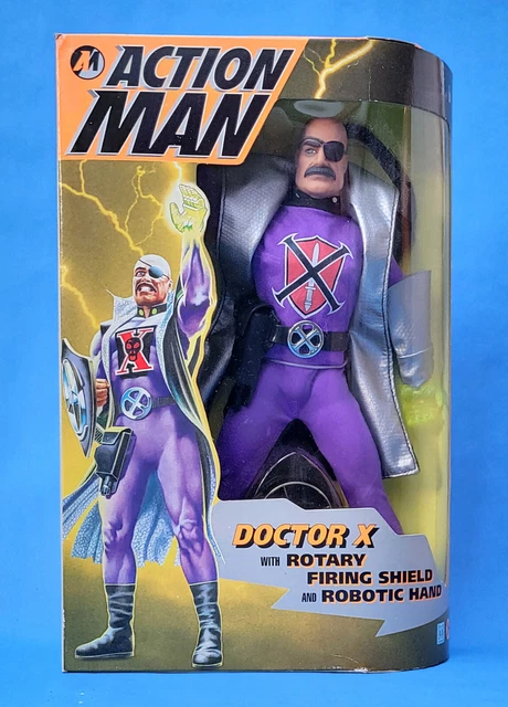 VINTAGE 1993 ACTION Man Doctor X with rotary firing shield and robotic ...