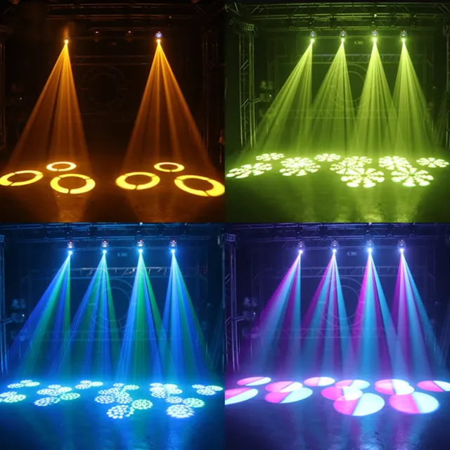 Moving Head Bühnenlicht Beam RGBW LED GOBO Spot DMX DJ Disco Bühnenbeleuchtung 3