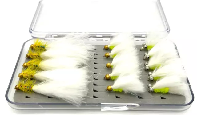 15 x Cats Whisker Selection In Fly Box - Fly Fishing - Trout Fishing Flies