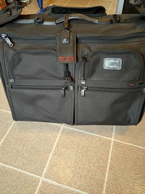 TUMI Black Alpha Ballistic Nylon Long Wheeled Garment Bag Luggage