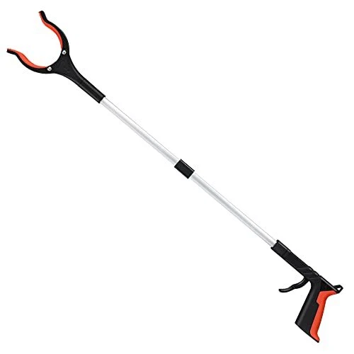 "Herramienta Grabber Reacher de actualización 2023, cabezal giratorio de 360°, mandíbula ancha, 32" naranja