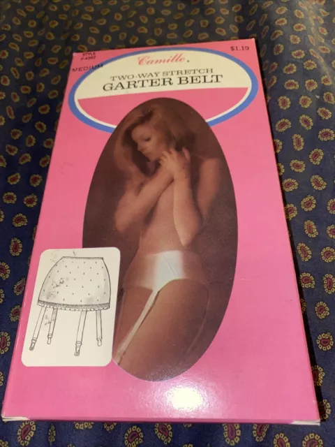 Vintage NOS Camille Girdle Garter Belt Sz medium  metal clips Style P-4362 USA