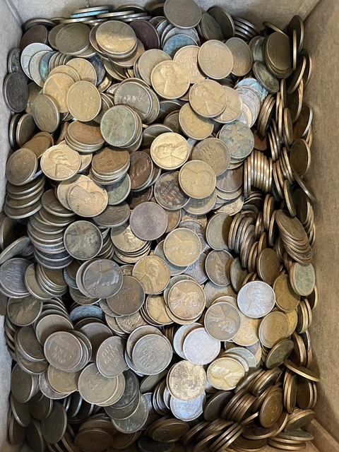 Lot Of 25+ Pounds Of Lincoln Wheat Pennies Pre 1950’s. Teens 20’ 30’s 40’s P-D-S