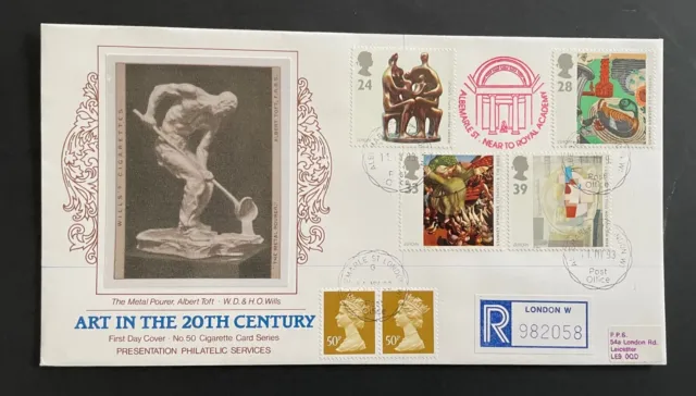 1993 Art in the 20th Century PPS Silk FDC. With special Albermarle St. CDS