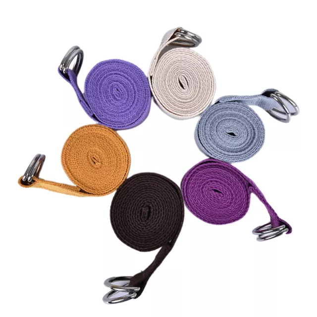 1Pc Adjustable Sport Stretch Strap D-Ring Belts Gym Waist Leg Fitness Yoga Be'yu