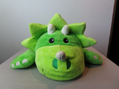 green triceratops pillow pet