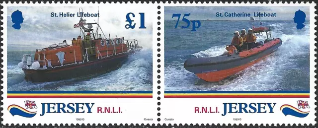 1999 Jersey Sg 890/891 Jersey Lifeboats (2nd series) Set of 2 Unmounted Mint