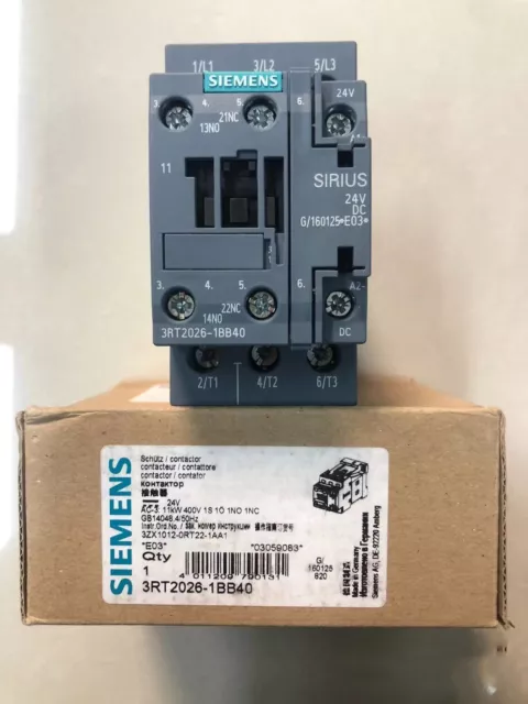 1PCS Brand New Siemens 3RT2026-1BB40  Contactor 3RT2 026-1BB40  Fast delivery