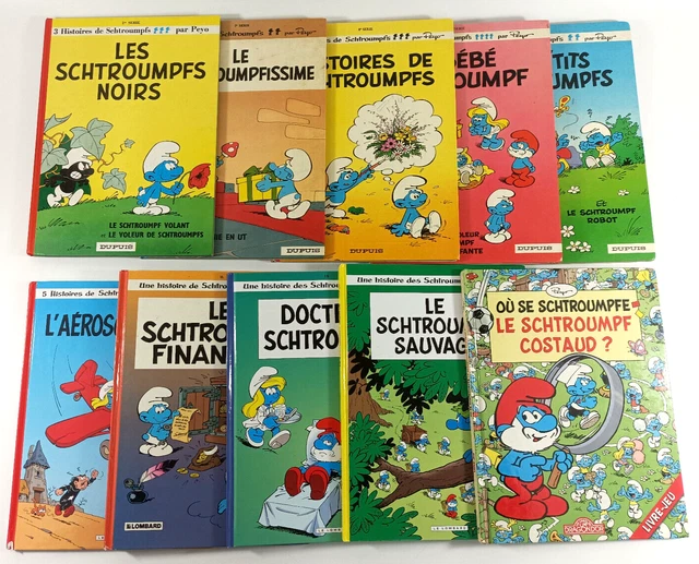 LOT DE 10 BDS VF Les Schtroumpfs Envoi rapide et suivi EUR 54,99
