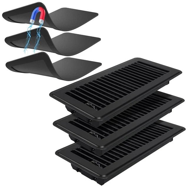 Lot De 4 Couvercles D'aération Magnétiques Pour Grille D'aération Standard 14 X 30,5 Cm