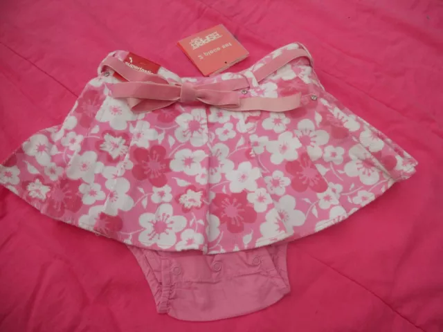 Baby Girls Esprit pink floral cord skirt + pants  Size 1 for 12mths