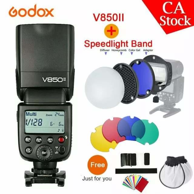 Godox V850II 2.4G HSS Camera Flash + Speedlite Band for Canon Nikon Sony Canon