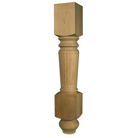 OSBORNE WOOD PRODUCTS 2712O 35 1/2 x 6 Massive Fluted Leg in Red Oak