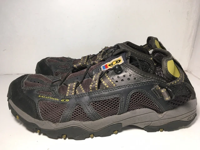 Salomon Tech Amphibian 3 Black Mesh Contagrip Hiking Water Shoes Mens 8