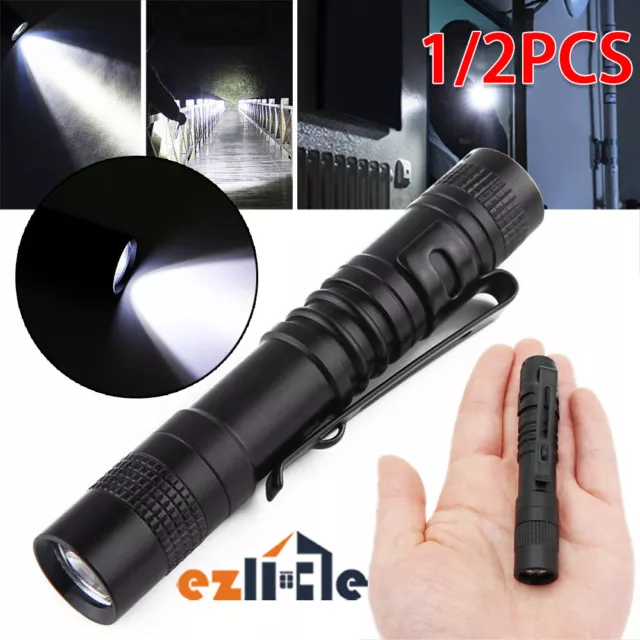 Small Pen Mini Bright Micro Tiny Penlight Tactical Flashlight LED Torch Light