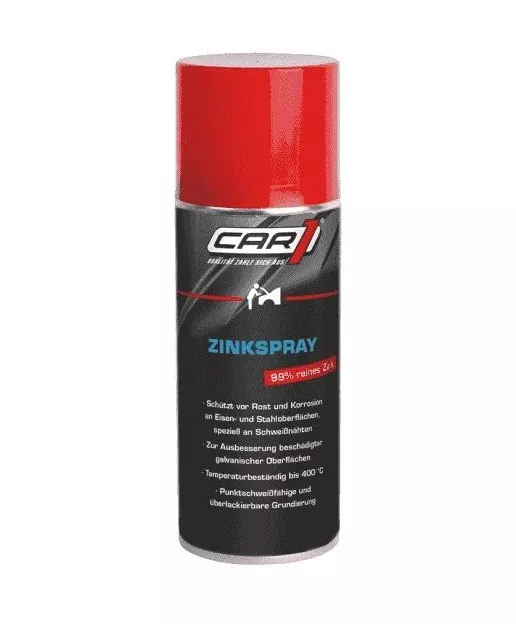 7 x 400ml CAR1 Zinkspray Rostschutz 99% reines Zink - CO 3005 - Versand mit DHL 2