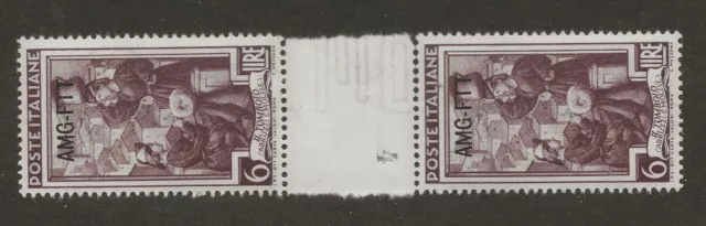 Italy Trieste A AMG-FTT 1950-54 6L GUTTER PAIR #94 MNH