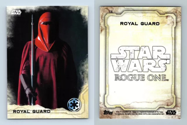 Royal Guard #14 Star Wars Rogue One Series 1 Topps 2016 Trading Card