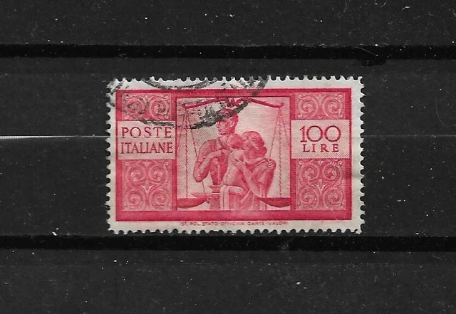 Timbres -  ITALIE - 503 (o) - Démocratie (100) - 1946 - 2 Photos