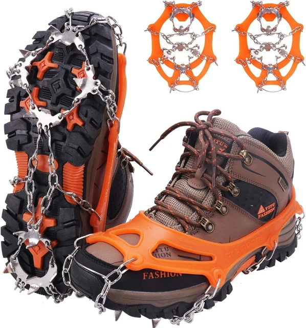8 Zähne Spikes Steigeisen für Gehen Klettern Bergsteigen Anti-Rutsch-Schuhe