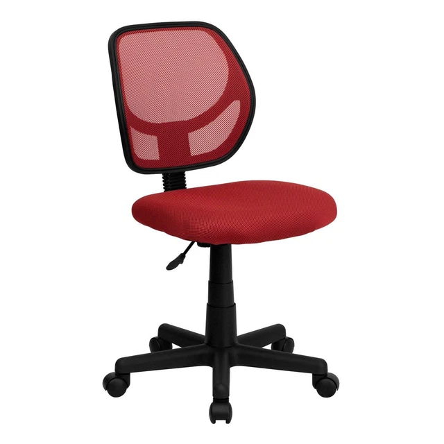 Flash Furniture Low Back Red Mesh Swivel Task Chair WA-3074-RD-GG