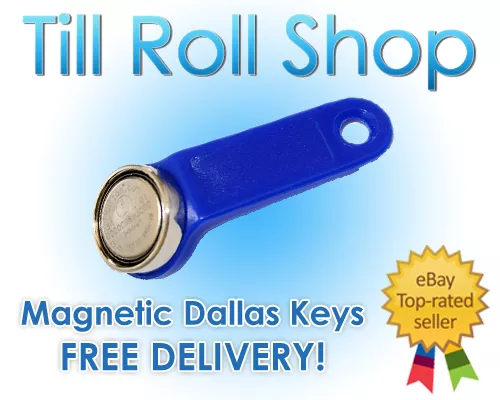 1 x Blue Dallas Key Magnetic Fob iButton 1-Wire EPOS - Free Del!