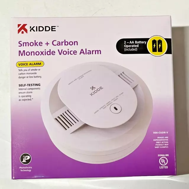 NEW Kidde Smoke + Carbon Monoxide Voice Alarm 900-CUDR-V